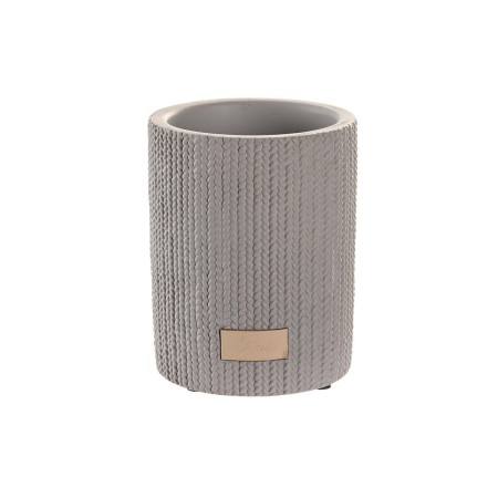 Bicchiere DKD Home Decor Grigio Cemento (8 x 8 x 10 cm)