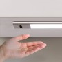 Emuca Luminaria LED Kaus ricaricabile tramite usb e con sensore switch, L 600 mm, Anodizzato opaco, Tecnoplastica e Alluminio