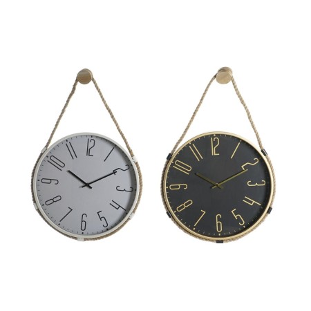 Orologio da Parete DKD Home Decor Corda Ferro 2 Unità (40 x 4,5 x 55 cm)