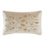 Cuscino DKD Home Decor Dorato Poliestere Fiori (50 x 10 x 30 cm)