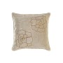 Cuscino DKD Home Decor Dorato Poliestere Fiori (45 x 10 x 45 cm)