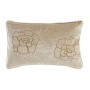 Cuscino DKD Home Decor Dorato Poliestere Fiori (50 x 10 x 30 cm)