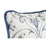 Cuscino DKD Home Decor Azzurro Poliestere Bianco Fiori (45 x 10 x 45 cm)