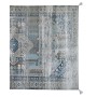 Tappeto DKD Home Decor Finitura invecchiata Azzurro Cotone Arabo Frange (160 x 230 x 1 cm)