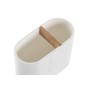 Portaspazzolini da Denti DKD Home Decor Naturale Bianco Bambù polipropilene (11,5 x 5,5 x 10,5 cm)