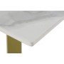 Tavolo da Pranzo DKD Home Decor Ceramica Dorato Metallo Bianco (160 x 90 x 76 cm)