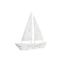 Statua Decorativa DKD Home Decor Naturale Beige Bianco Legno di mango Marinaio Barca a vela (36 x 4 x 47 cm)