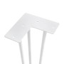 Emuca Set di gambe Hairpin di 3 bastoncini per tavolo, 710, Verniciato bianco, Acciaio, 4 un