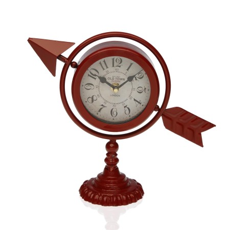 Orologio da Tavolo Versa Rosso Granato Freccia completa Metallo (23 x 16 x 8 cm)