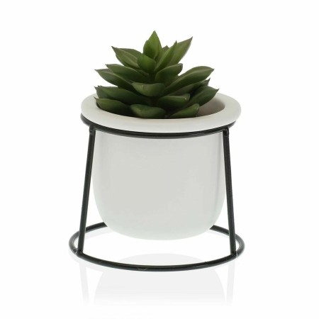 Vaso Versa ‎S3407870 Bianca Ceramica Metallo Minimalista (10,5 x 11,5 x 10,5 cm)