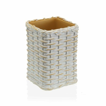 Portaspazzolini da Denti Versa Beige Resina (7,5 x 10 x 7,5 cm)