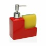 Dispenser di Sapone Versa Rosso Spugna Ceramica (6 x 16,5 x 13 cm)