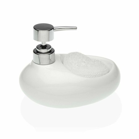 Dispenser di Sapone Versa Bianco Spugna Ceramica (16,5 x 16 x 10,5 cm)