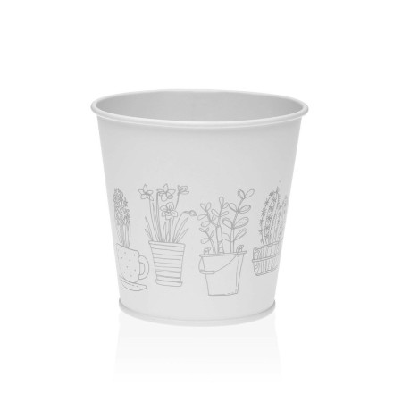 Vaso Versa Zink Bianco Metallo (10,5 cm)