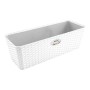 Vaso rettangolare da Balcone 2076011 Naturale Bianco Plastica (13 x 11 x 29 cm)