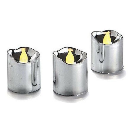 Candela LED (3 Pezzi) Argento