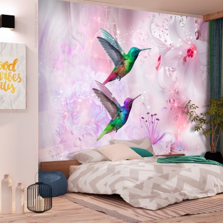 Carta da parati - Colourful Hummingbirds (Purple)