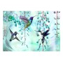 Carta da parati - Flying Hummingbirds (Green)