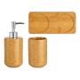 Set da Bagno Quadrati Ceramica Bambù Cammello (3 pcs)