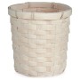 Vaso Bianco PVC Bambù (17 x 15 x 17 cm)