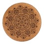 Puff Mandala Marrone MDF Sughero (34 x 39 x 34 cm)