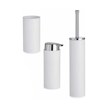 Set da Bagno Bianco 3 Pezzi Plastica