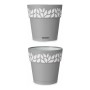 Vaso Autoirrigante Cloe Grigio Plastica (15 x 15 x 15 cm)