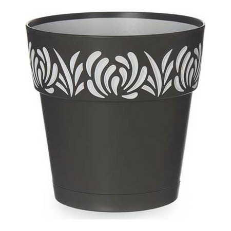 Vaso Autoirrigante Gaia Antracite Plastica (15 x 15 x 15 cm)