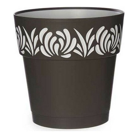 Vaso auto-irrigante Gaia Antracite Plastica (25 x 25 x 25 cm)