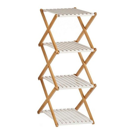 Scaffale Marrone Bianco Pieghevole Legno (32 x 96 x 39 cm)