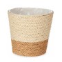 Vaso Naturale Marrone Corda Plastica (12,5 x 12 x 12,5 cm)