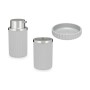 Set da Bagno 3 Pezzi Grigio Plastica