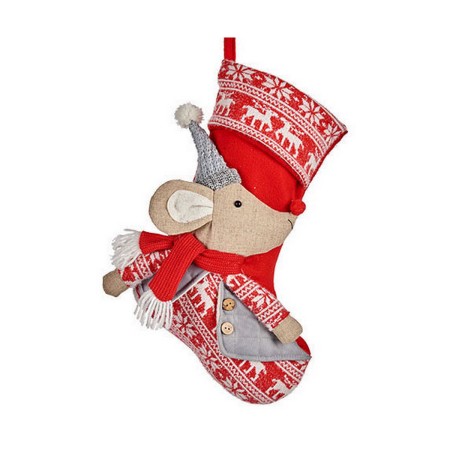 Calza di Natale Mouse Poliestere (31 x 5 x 48 cm)