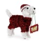 Statua Decorativa Cane Tinsel Rosso Dorato Bianco Verde Plastica polipropilene (23 x 9 x 29,5 cm)