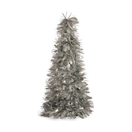 Albero di Natale Mat Tinsel Argentato Plastica polipropilene (18 x 18 x 45,5 cm)