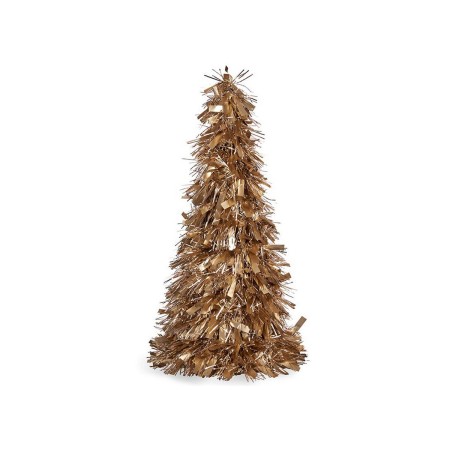 Albero di Natale Mat Tinsel Dorato Bianco Plastica polipropilene (18 x 18 x 45,5 cm)