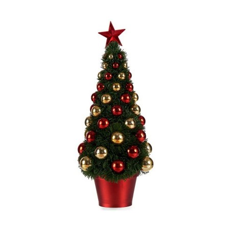 Albero di Natale Rosso Dorato Verde Plastica polipropilene (16 x 37,5 x 16 cm)