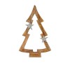 Albero di Natale Marrone Sagoma Argentato Legno (7,5 x 58,5 x 37 cm)