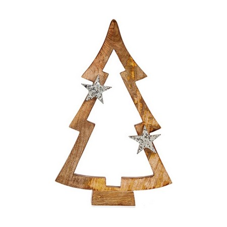 Albero di Natale Sagoma Legno Marrone (6,5 x 39 x 23 cm)