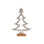 Albero di Natale Sagoma Argentato Metallo Legno (5 x 29 x 20,5 cm)