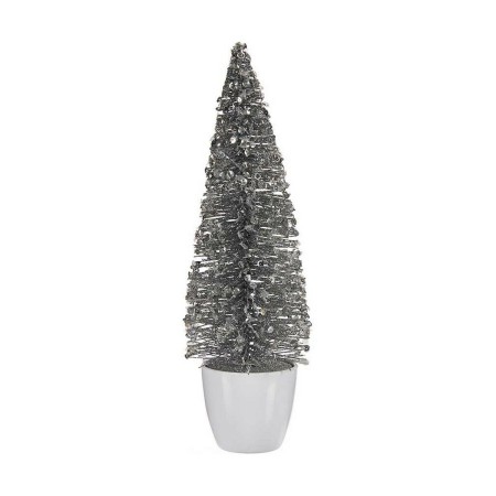 Albero di Natale Medio Argentato Bianco Plastica (10 x 33 x 10 cm)