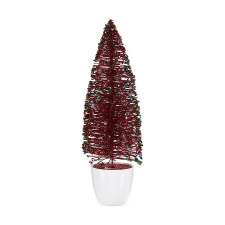 Albero di Natale Medio Rosso Azzurro Dorato Plastica (10 x 33 x 10 cm)