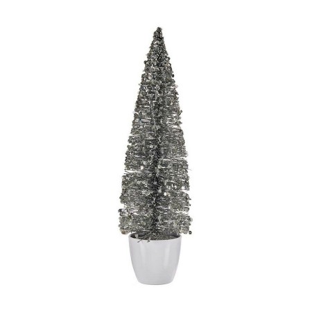 Albero di Natale Grande Argentato Bianco Plastica (10 x 38 x 10 cm)