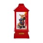 Lanterna con Neve 16,5 x 33 cm Renna Rosso Plastica Poliresina