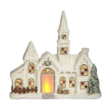 Statua Decorativa Natale Luce LED Casa Poliresina (11 x 47,5 x 49 cm)