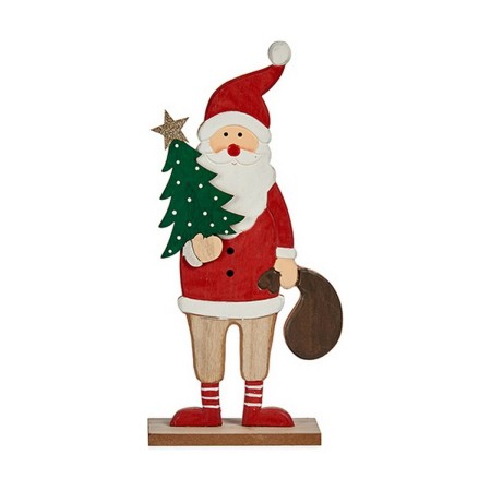 Statua Decorativa Babbo Natale Legno (5 x 30 x 15 cm)