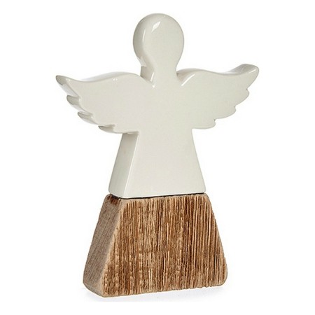 Statua Decorativa Natale Angelo Ceramica Legno (2,5 x 18 x 15 cm)