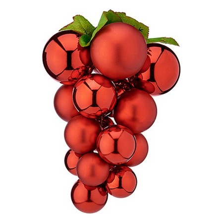 Palle di Natale Piccolo Uva Rosso Plastica