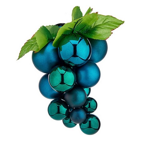 Palle di Natale Piccolo Uva Azzurro Plastica