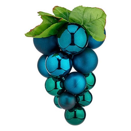 Palle di Natale Piccolo Uva Azzurro Plastica